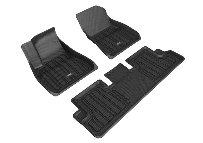 3D MAXpider 2020-2022 Tesla Model 3 Elitect 1st & 2nd Row Floormats - Black E1TL02601809 E1TL02601809 Photo - Primary