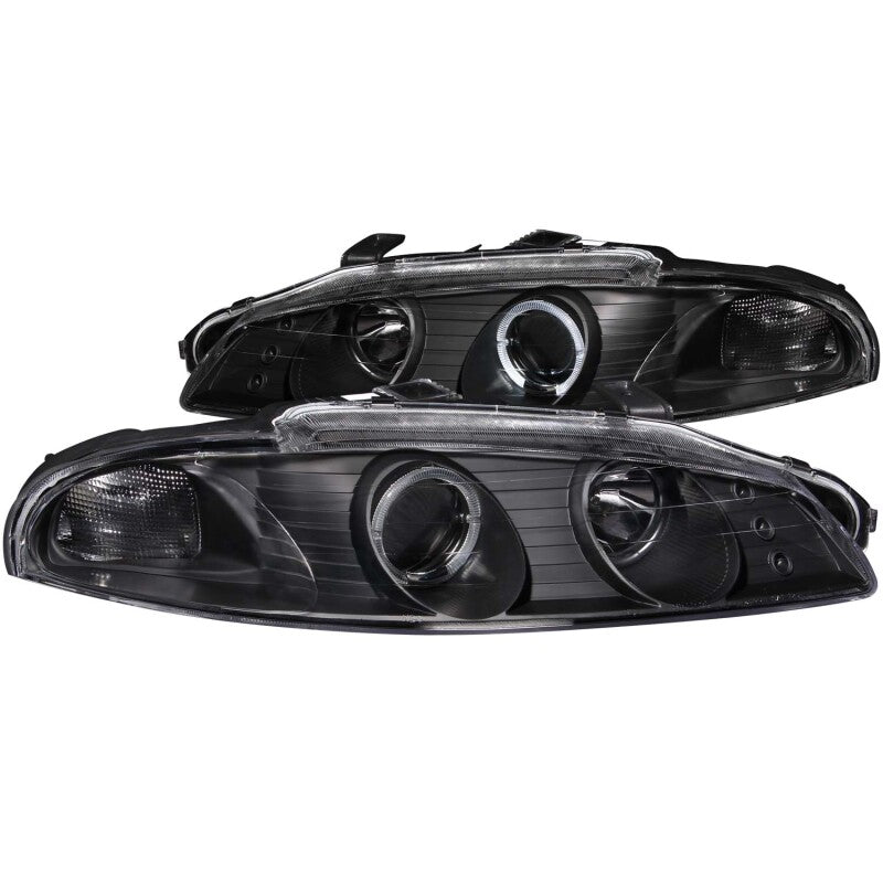 Anzo 1997-1999 Mitsubishi Eclipse Projector Headlights w/ Halo Black G2 121377 Photo - Primary
