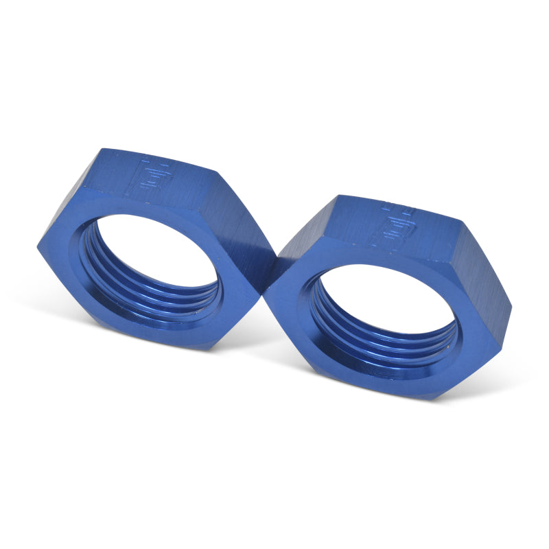 Russell -8 AN Bulkhead Nuts (Blue Finish) 661900 Photo - out of package