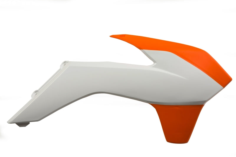 Acerbis 13-16 KTM SX125/150/ SX250/XC/ SX-F/XC-F/ EXC/XC-W/XCF-W Radiator Shroud - 16 Orange/White 2314255321 2314255321 Photo - Primary