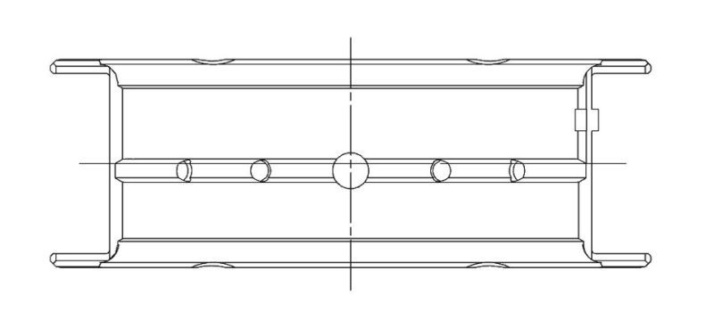 ACL Race Series Main Bearings Nissan V6 VG30DE/VG30DETT Size: .025 4M2737H-.025 Technical Drawing