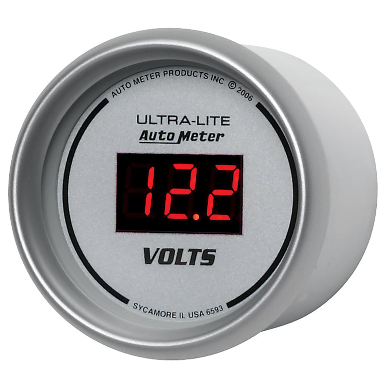 Autometer Gauge, Voltmeter, 2 1/16, 18v, Digital, Silver Dial W/ Red Led 6593 User 2