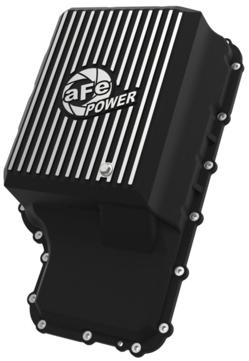 aFe 20-21 Ford Truck w/ 10R140 Transmission Pan Black POWER Street Series w/ Machined Fins 46-71220B 46-71220B User 1