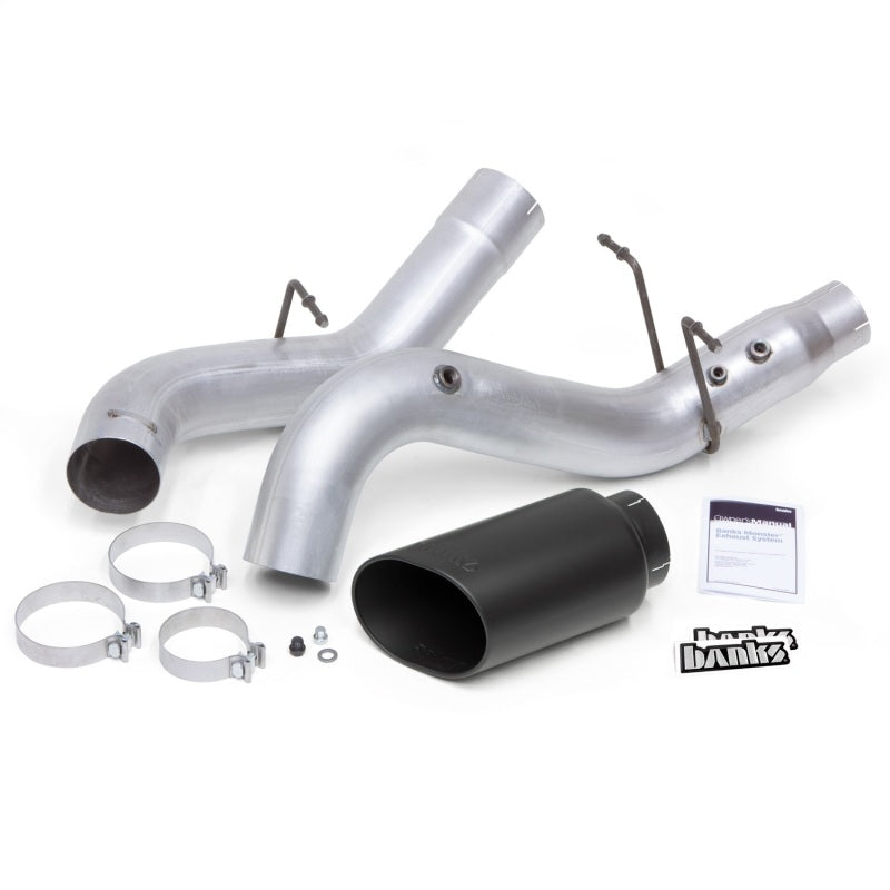 Banks Power 17-19 Chevy Duramax L5P 2500/3500 Monster Exhaust System w/ Black Tip 48996-B 48996-B Photo - Primary