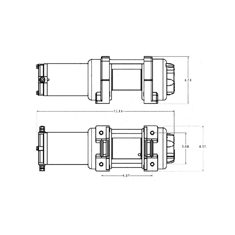 Superwinch 3000 LBS 12 VDC 3/16in x 50ft Steel Rope LT3000 Winch 1130220 1130220 Line Art