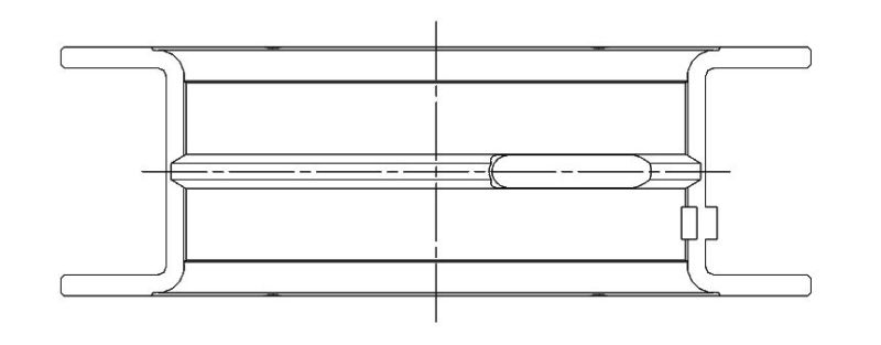 ACL Ford 4 2300 (Single Spark Plug engines) Race Series Engine Crankshaft Main Bearing Set 5M1117H-01 5M1117H-01 Technical Drawing