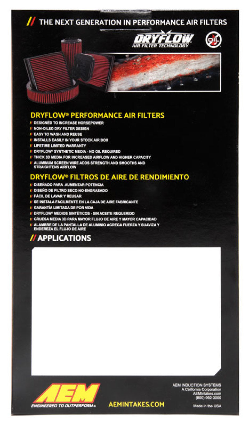 AEM Induction AEM 12-20 Toyota 86/GT86 2.0L DryFlow Air Filter 28-20300 28-20300 Photo - in package