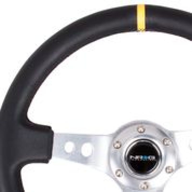 NRG Reinforced Steering Wheel - 350mm Sport Steering Wheel (3" Deep) - SIL RST-006SL-Y User 1
