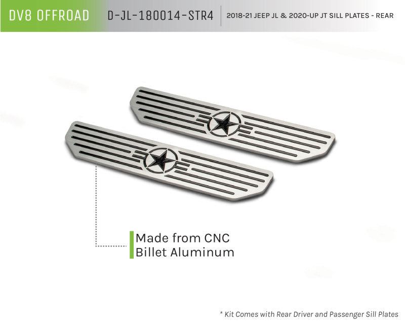 DV8 Offroad 2018-2019 Jeep Gladiator JL Rear Sill Plates D-JL-180014-STR4 D-JL-180014-STR4 Product Brochure - a specific brochure describing a Product