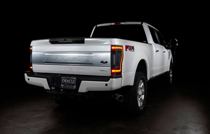 ORACLE Lighting 17-22 Ford F-250/350 (Black Series) Flush Mount LED Tail Lights 5896-504-T 5896-504-T Photo - lifestyle view