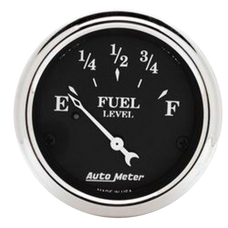 Autometer Gauge, Fuel Level, 2 1/16", 0E To 30F, Elec, Old Tyme Black 1718 Photo - Primary