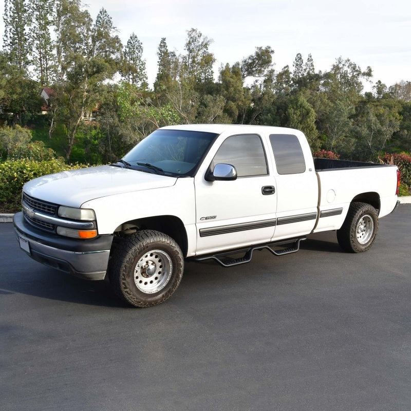 Westin 99-13 Chevrolet Silverado 1500 (Ext. Cab) Outlaw Drop Nerf Step Bars - Textured Black 20-11685 20-11685 Photo - Mounted