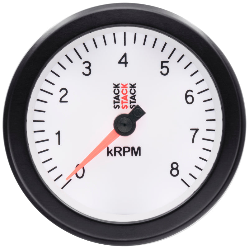 Autometer Stack Sport 88mm 0-8K RPM Tachometer - White ST100-08W ST100-08W User 4
