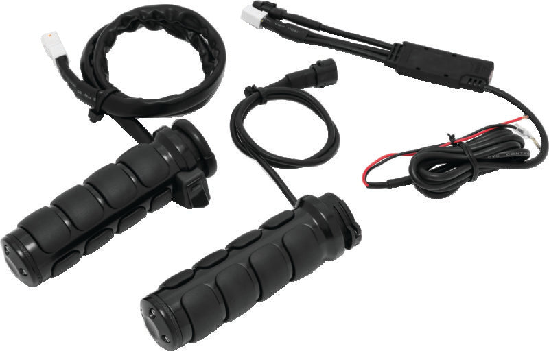 Kuryakyn Heated ISO Grips Dual Cable Gloss Black 6473 6473 Photo - Primary