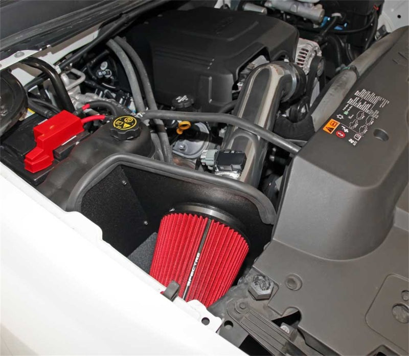 Spectre 11-13 GM 2500HD/3500HD V8-6.0L F/I Air Intake Kit - Polished w/Red Filter 9004 9004 Photo - Mounted