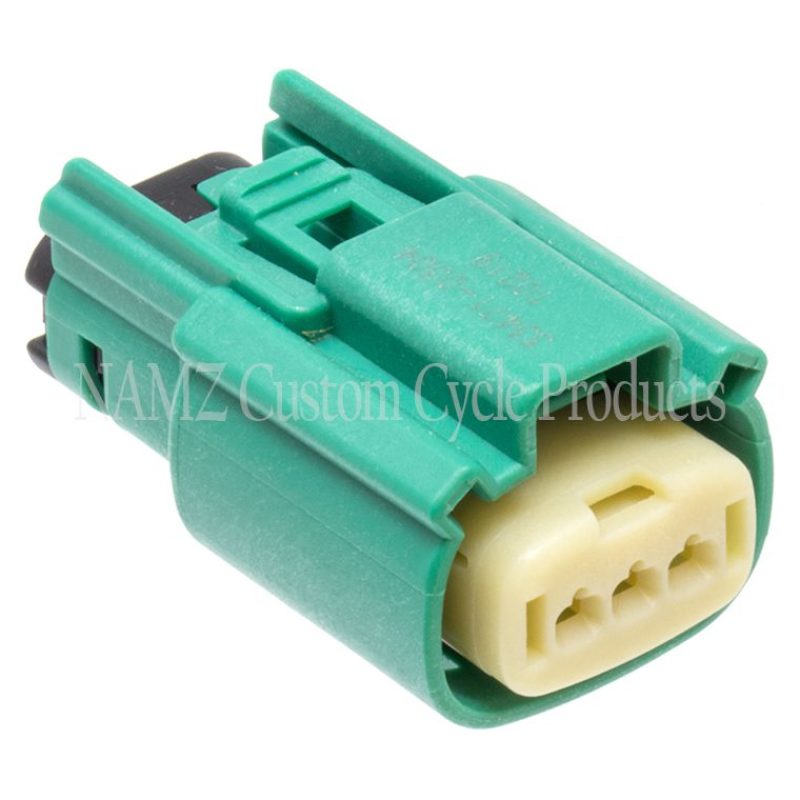 NAMZ 2007 VROD CAW/CD/CDX Main Harness Molex MX-150 3-Pos Male Connector - Green (HD 72540-07GN) NM-33471-0304 NM-33471-0304 Photo - Primary