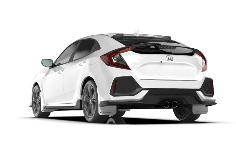 Rally Armor 17-19 Civic Sport Touring & Hatch Only UR White Mud Flap w/ Black Logo MF51-UR-WH/BLK MF51-UR-WH/BLK User 1
