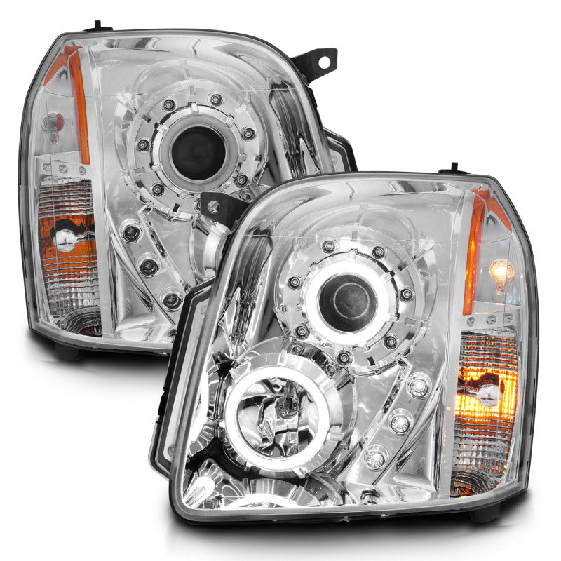 Anzo 2007-2014 Gmc Yukon Projector Headlights w/ Halo Chrome (CCFL) 111147 Photo - Primary