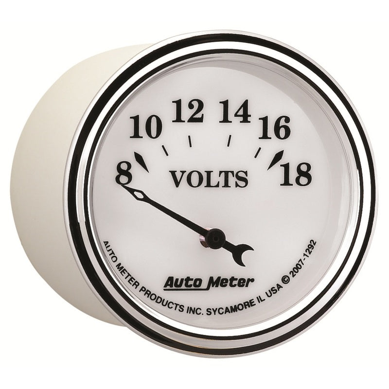 AutoMeter Gauge Voltmeter 2-1/16in. 18V Elec Old Tyme White II 1292 1292 User 5