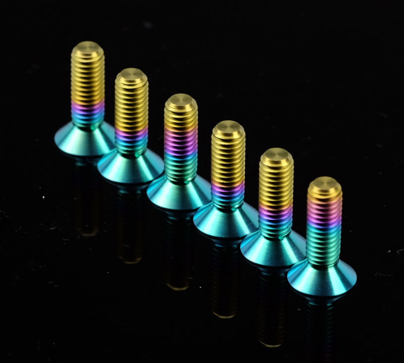 NRG Titanium Steering Wheel Screw Upgrade Kit (Conical) - Multi Color SWS-100TI-MC SWS-100TI-MC Photo - Primary