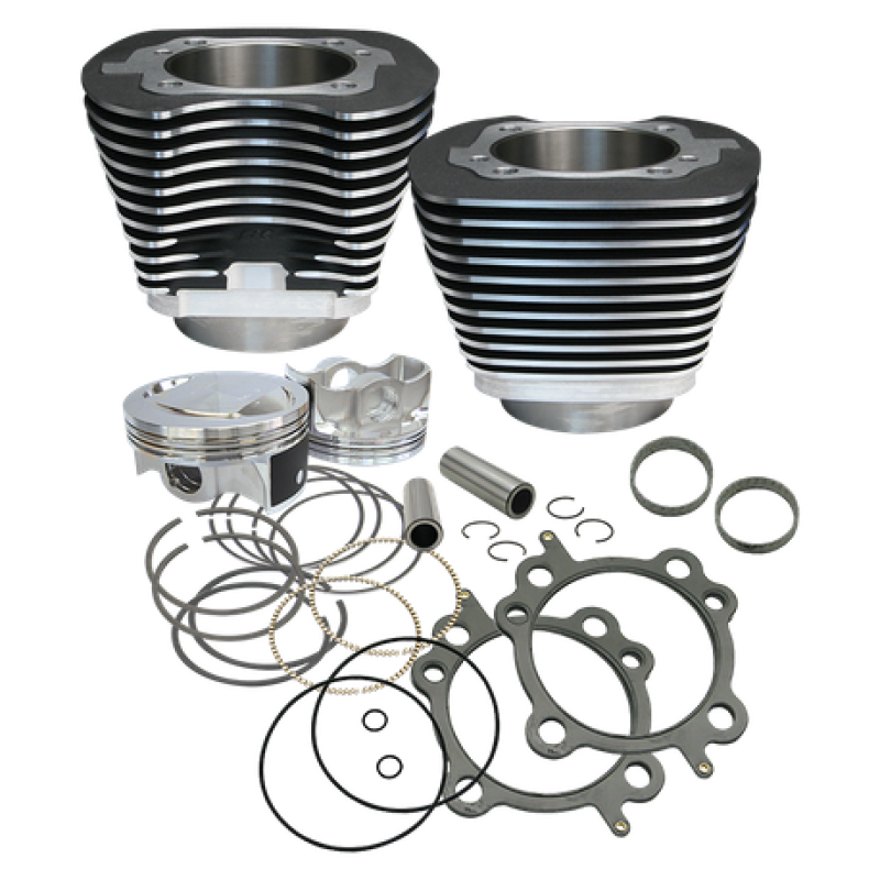 S&S Cycle 99-06 BT 97in Big Bore Cylinder Kit - Wrinkle Black 910-0205 910-0205 User 1