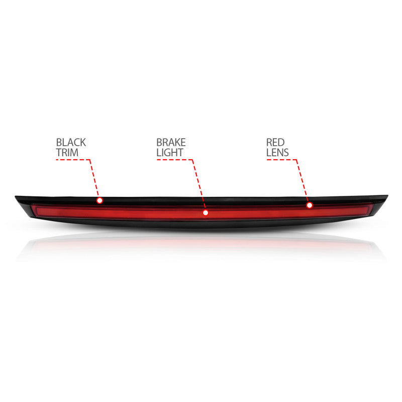 ANZO 2007-2014 Chevrolet Suburban 1500 LED 3rd Brake Light Black Housing Red Lens w/ Spoiler 1pc 531110 531110 User 3