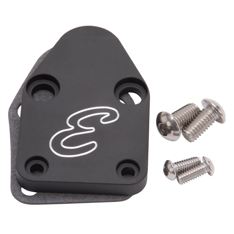 Edelbrock Fuel Pump Block-Off Plate, SBC Billet Aluminum 4020 Photo - Primary