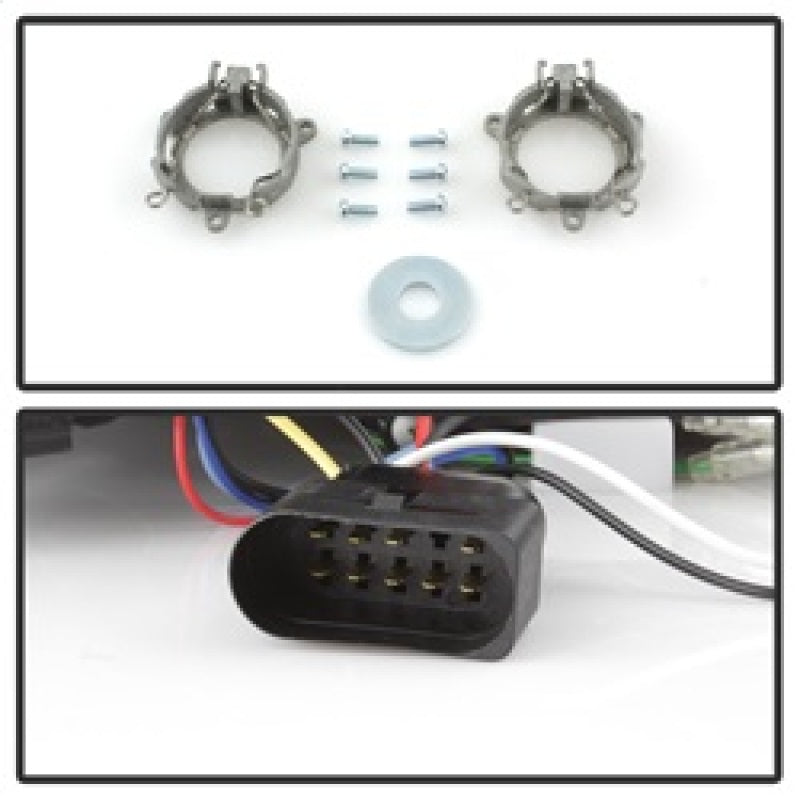 Spyder Audi A4 06-08 Projector Headlights Halogen Model Only - DRL Black PRO-YD-AA405-DRL-BK 5008572 5008572 Photo - Unmounted