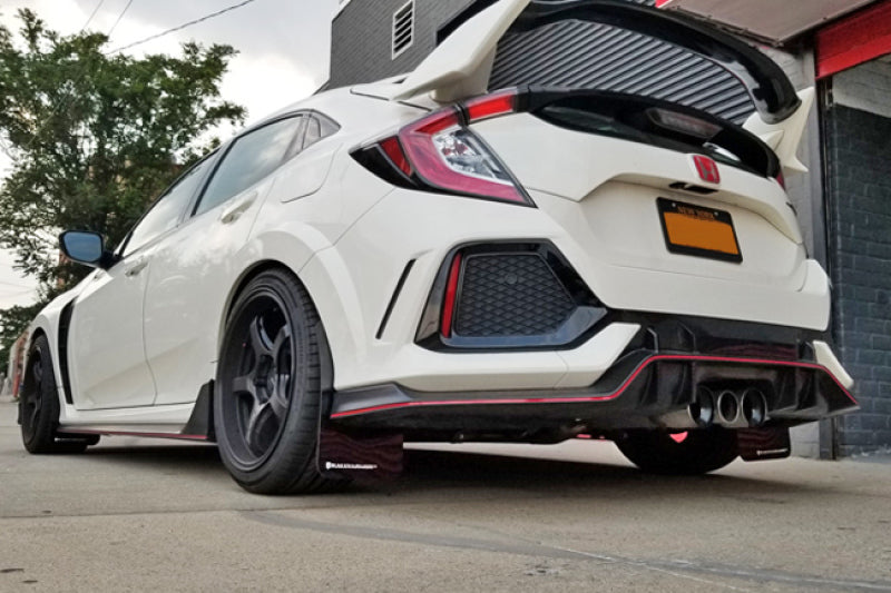 Rally Armor 17-18 Honda Civic Type R (Type R Only) UR White Mud Flap MF47-UR-WH/RD User 4