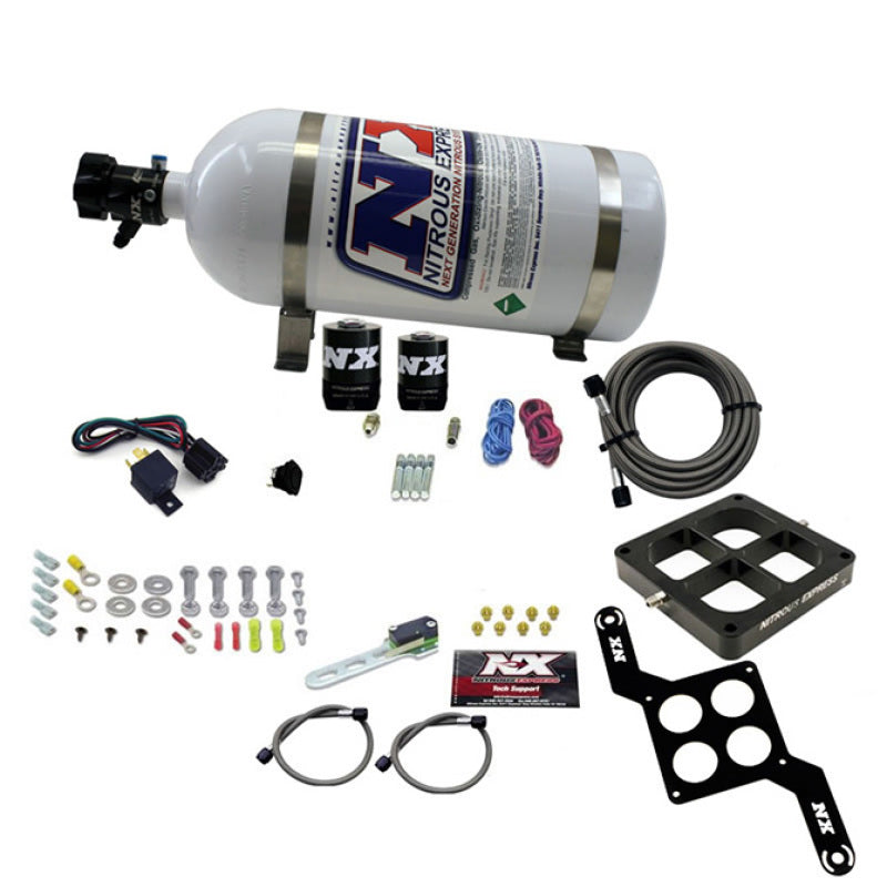 Nitrous Express Dominator Single Entry Billet Crossbar RNC Nitrous Kit (250-750HP) w/10lb Bottle 63870-10 63870-10 Photo - Primary