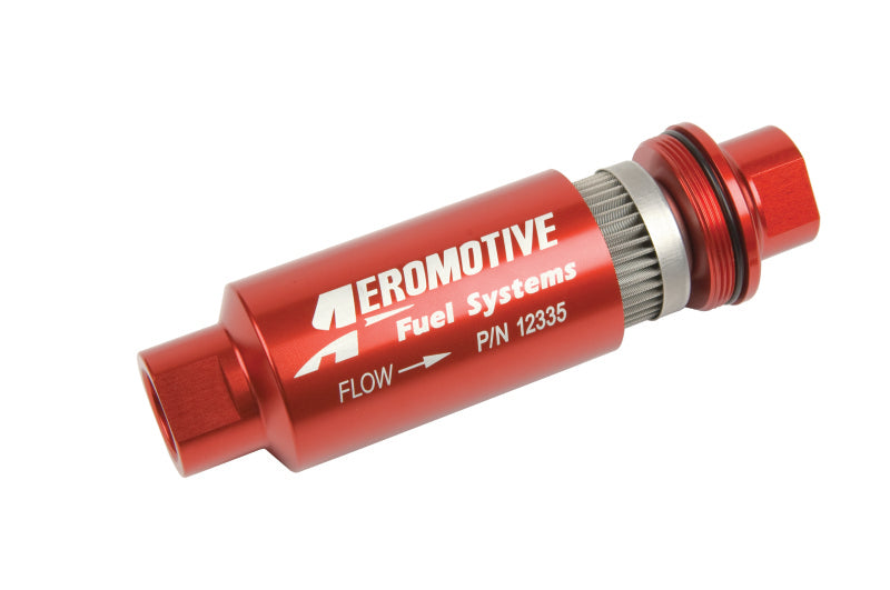 Aeromotive 40 Micron, ORB-10 Red Fuel Filter 12335 Photo - Primary