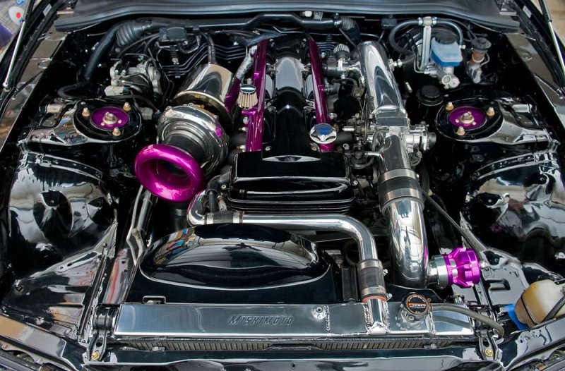 Mishimoto Aluminum Racing Radiator 93-98 Toyota Supra Manual Transmission MMRAD-SUP-93T Photo - Mounted