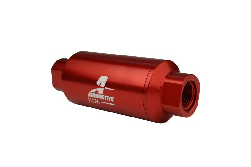 Aeromotive 40 Micron, ORB-10 Red Fuel Filter 12335 Photo - in package