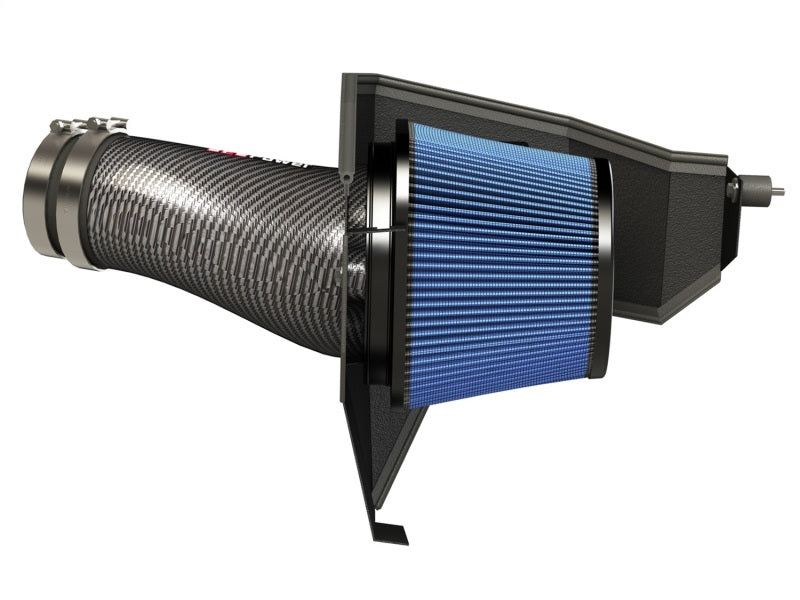 aFe Track Series Carbon Fiber Cold Air Intake System w/Pro 5R Filter Media 54-12172-C Photo - Unmounted