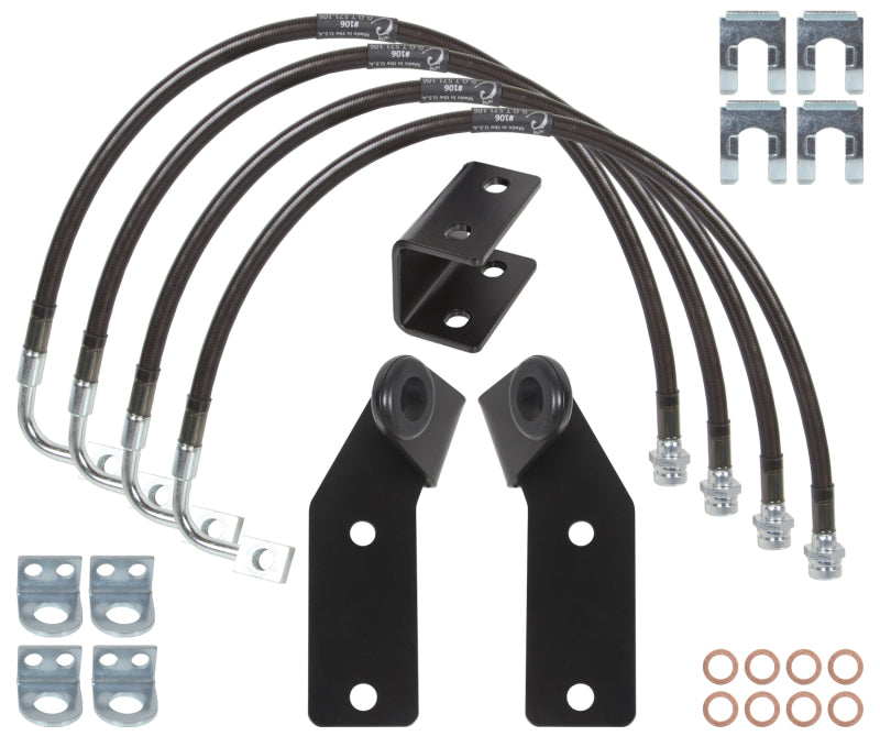 Carli 07-17 Jeep Wrangler Extended Brake Lines Guides And E-Brake Drop Bracket CS-JBBLKIT-11 CS-JBBLKIT-11 Photo - Primary