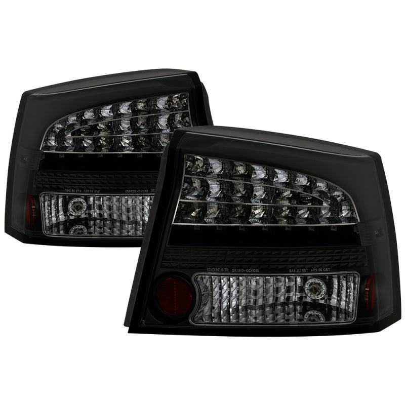 Spyder 06-08 Dodge Charger LED Tail Lights - Black Smoke ALT-YD-DCH05-LED-BSM 5084408 5084408 Photo - Primary