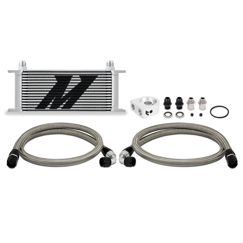 Mishimoto Universal Oil Cooler Kit 16-Row Silver MMOC-U16SL MMOC-U16SL Photo - Primary