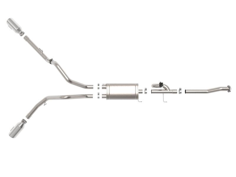 aFe Gemini XV 3in 304 SS Cat-Back Exhaust 15-20 Ford F-150 V6 2.7L/3.5 w/ Polished Tips 49-33123-P 49-33123-P Photo - Unmounted