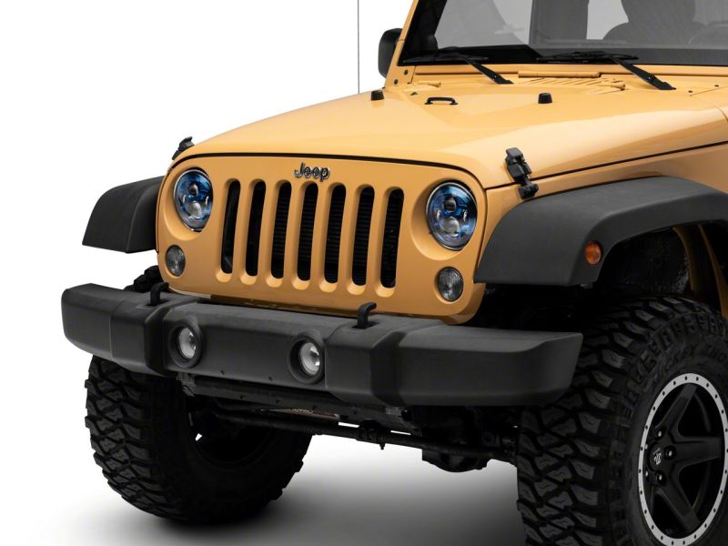 Raxiom 07-18 Jeep Wrangler JK 7-In LED Headlights- BlueHousing- Clear Lens J154696 J154696 Photo - Close Up