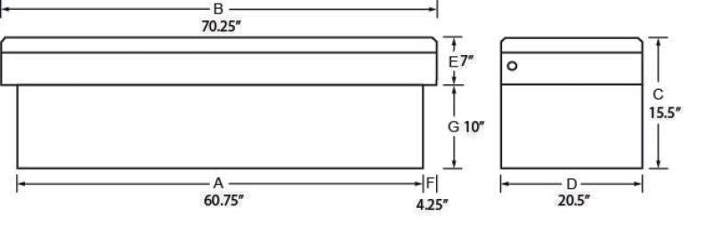 Tradesman Steel Cross Bed Truck Tool Box (70in./Side Opening) - Black 86451 86451 User 1