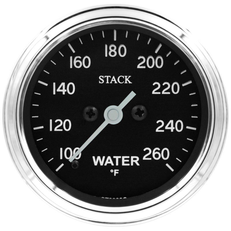 Autometer Stack 52mm 100-260 Deg F 1/8in NPTF Male Pro Stepper Motor Water Temp Gauge - Classic ST3308C ST3308C Photo - Primary