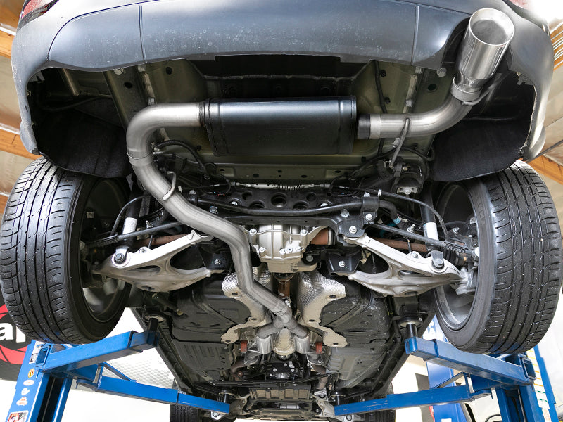 aFe Large Bore HD 3in 304 SS Cat-Back Exhaust w/ Polished Tips 14-19 Jeep Grand Cherokee V6-3.6L 49-38078-P 49-38078-P Photo - Mounted