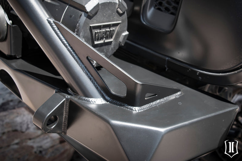 ICON 2018+ Jeep Wrangler JL / 2020+ Jeep Wrangler JT Pro Series Front Bumper w/Bar/Tabs 25164 25164 Photo - Close Up