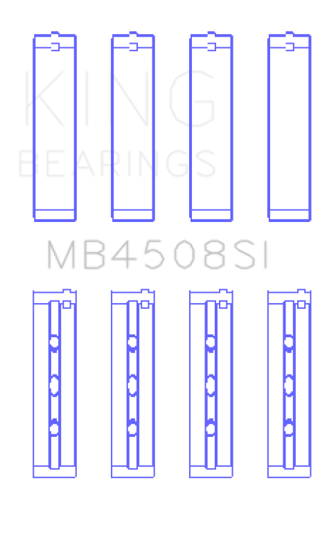 King Engine Bearings King Acura J30A/J32A/J35A/J35Z (Size +.025) Performance Main Bearing Set MB4508SI0.25 MB4508SI0.25 Photo - Primary