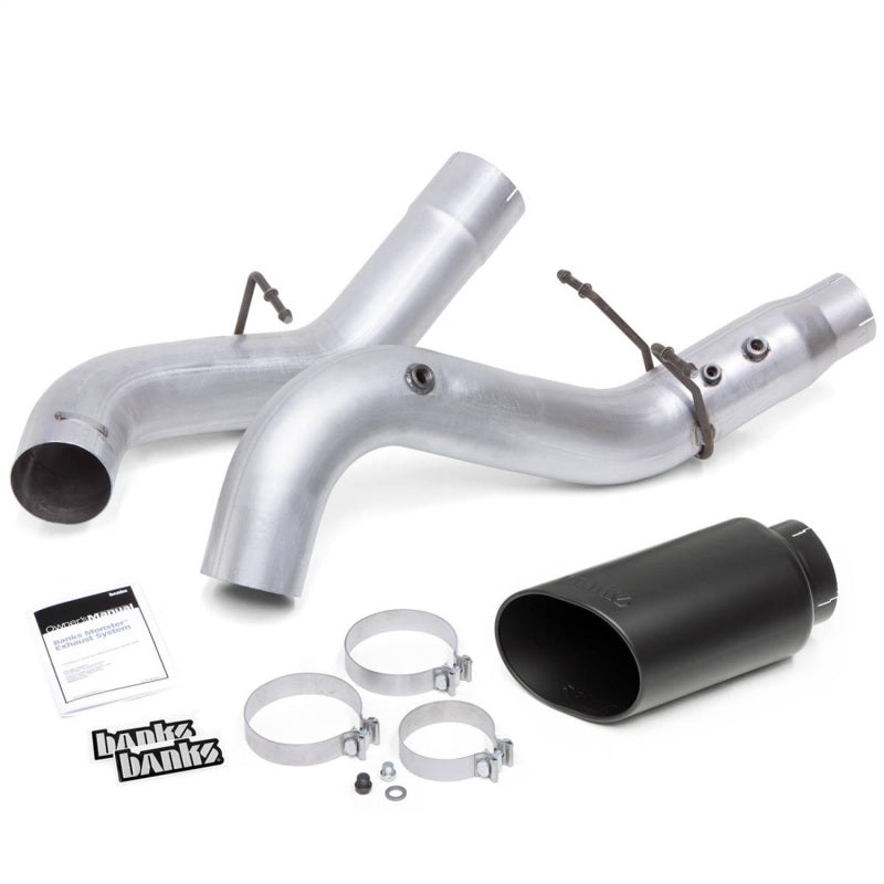 Banks Power 20-21 Chevy/GMC 2500/3500 6.6L Monster Exhaust System - Black Tip 48997-B 48997-B Photo - Primary