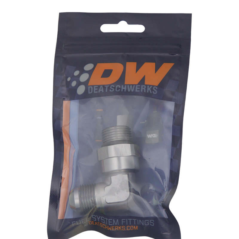 DeatschWerks 8AN ORB Male Swivel to 8AN Male Flare 90-Degree Fitting - Anodized DW Titanium 6-02-0411 6-02-0411 Photo - lifestyle view
