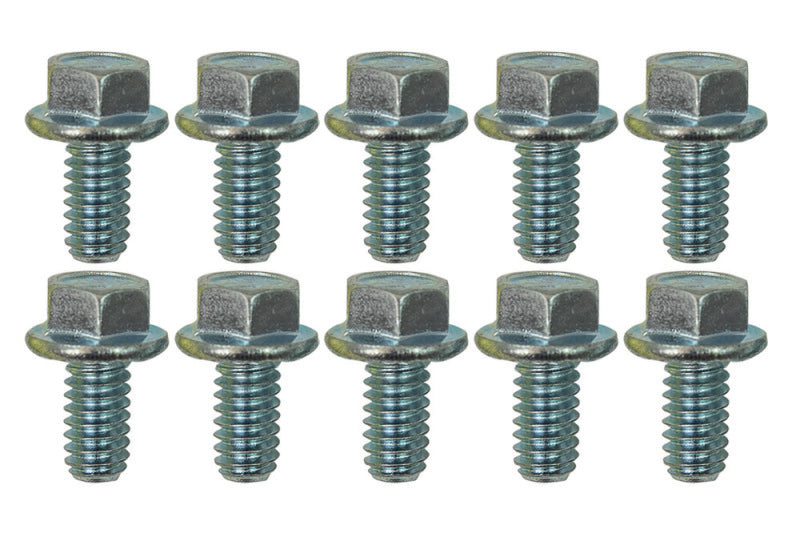 Moroso 1/4in-20 x .500in Serrated Zinc Flange Bolt  - 10 Pack 38842 38842 User 1