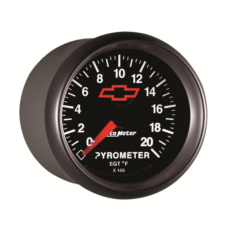 AutoMeter Gauge Pyrometer (Egt) 2-1/16in. 2000 Deg. F Stepper Motor Chevy Red Bowtie Black 3645-00406 3645-00406 User 5