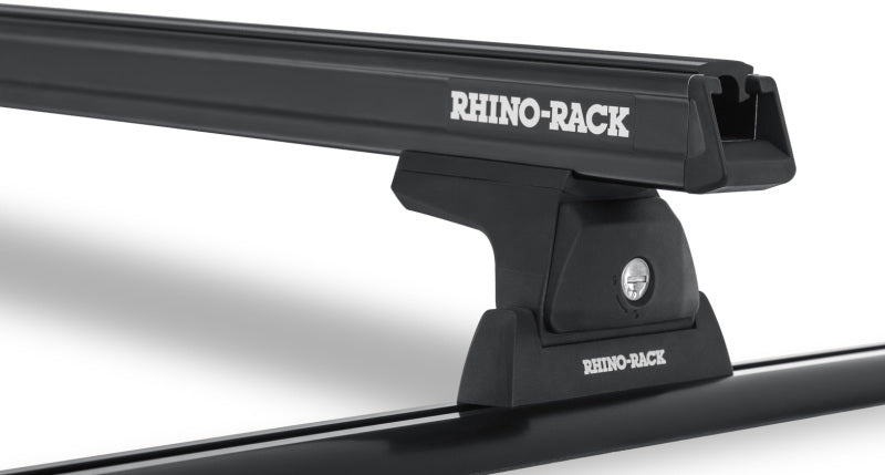 Rhino-Rack 07-10 Jeep Wrangler 2 Door SUV Heavy Duty RLT600 Track Mount 2 Bar Roof Rack - Black JA6245 JA6245 Photo - Unmounted