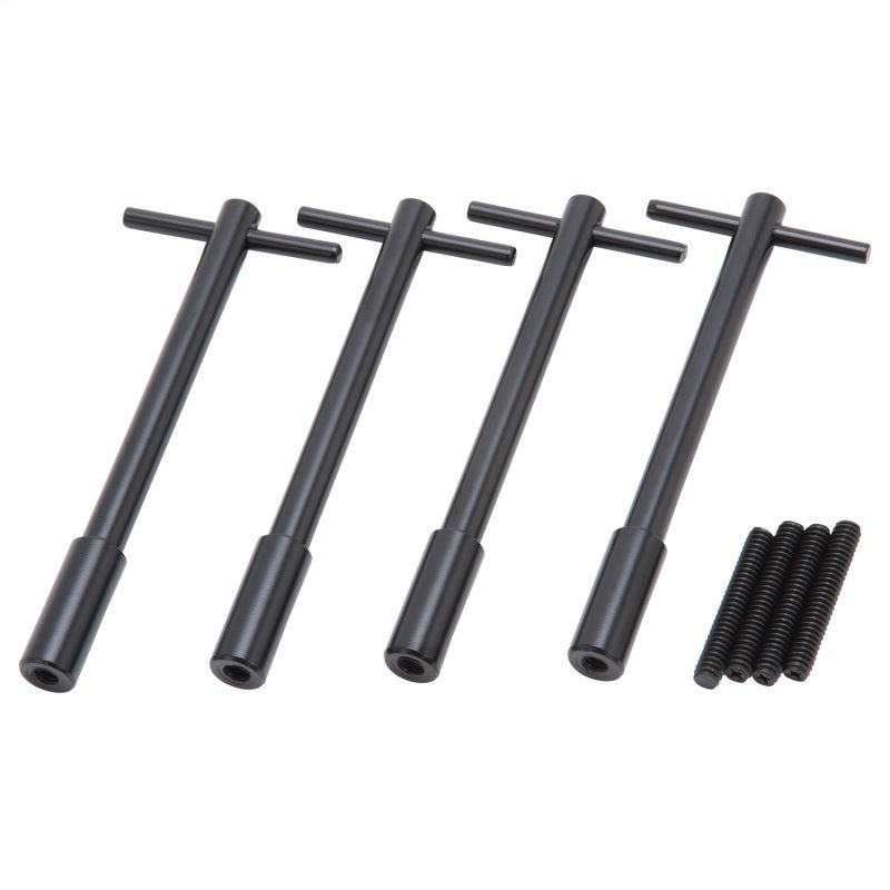 Edelbrock VC HOLD DOWN KIT T-BAR 1/4"-20 THREAD 5" LONG BLACK (SET OF 4) 44023 Photo - Primary